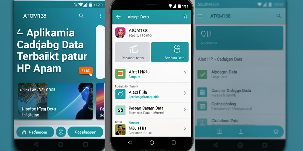 Tampilan antarmuka ATOM138 yang sederhana dan mudah digunakan untuk cadangan data.
