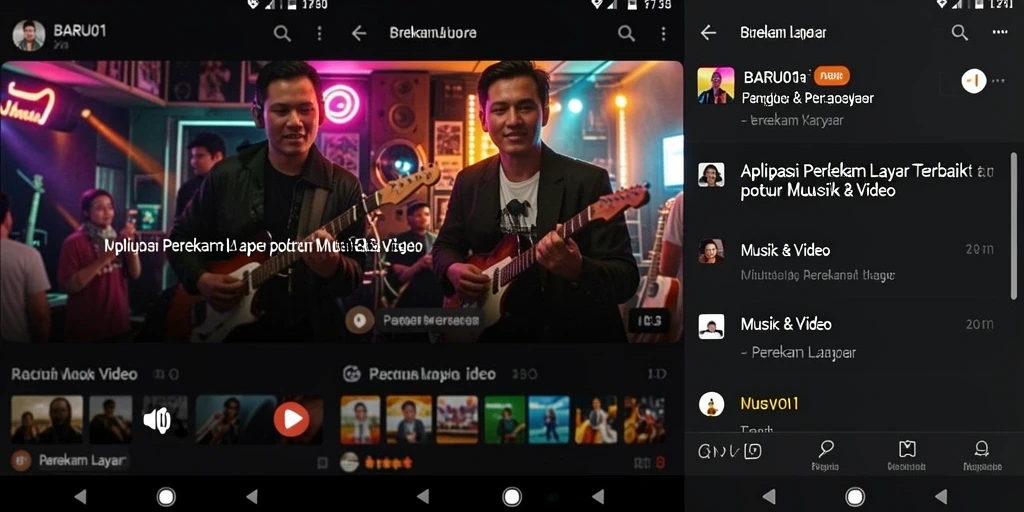 Tampilan antarmuka aplikasi Perekam Layar BARU01 yang sederhana dan intuitif.