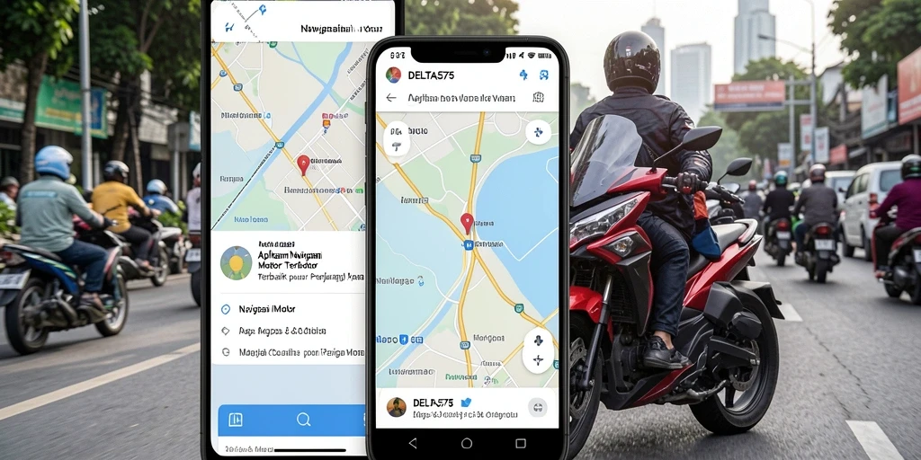 Antarmuka pengguna DELTA575 untuk Navigasi Motor yang intuitif.