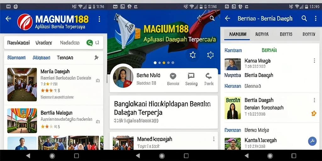 Antarmuka MAGNUM188 yang menampilkan informasi berita daerah terkini.