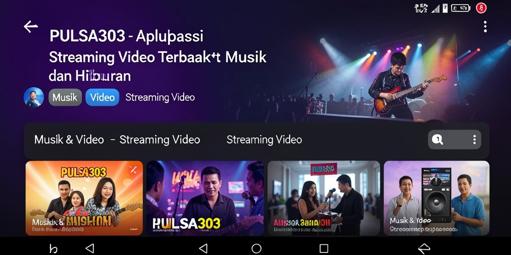 Tampilan antarmuka aplikasi PULSA303 yang intuitif dan modern.