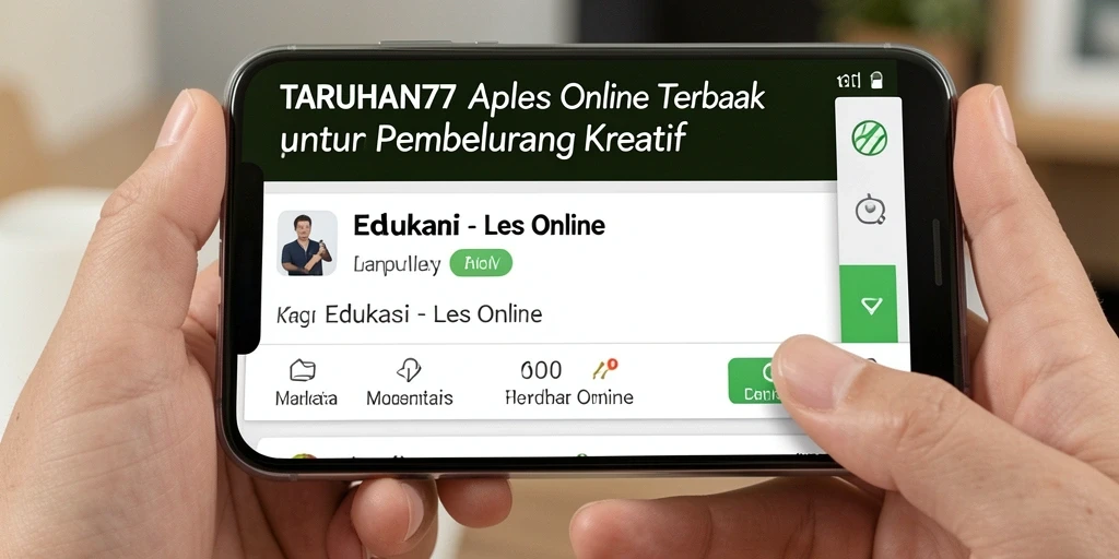 Tampilan antarmuka pengguna aplikasi Les Online yang interaktif.