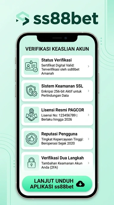 Tampilan kanal resmi ss88bet